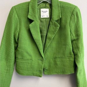 Abercrombie & Fitch cropped Green Women's Blazer small